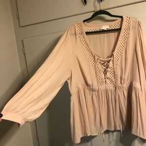 Pink loose blouse